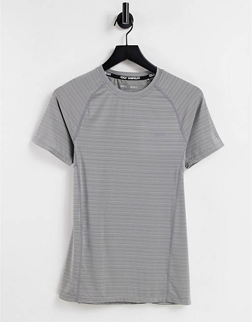 ASOS 4505 muscle fit training t-shirt in space dye in grey