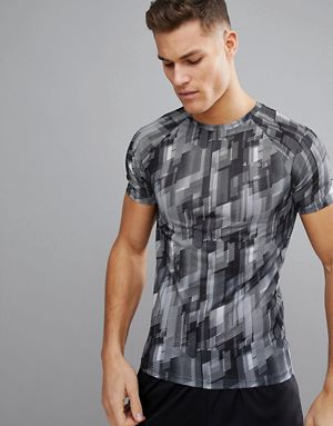 ASOS 4505 Muscle T-Shirt With All Over Geo Print