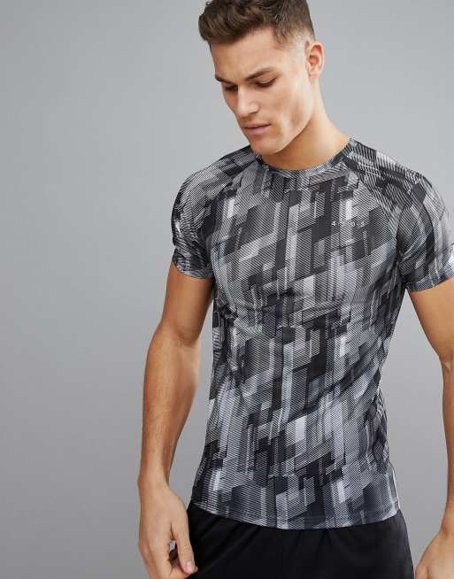ASOS 4505 muscle t-shirt with all over geo print