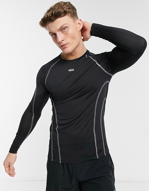 ASOS 4505 muscle training long sleeve t-shirt with reflective stitching
