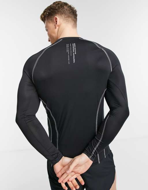 ASOS 4505 muscle training long sleeve t shirt with reflective stitching