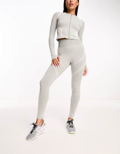 ASOS 4505 - Naadloze legging met gerimpelde billennaad en contourvlakken, deel van co-ord set