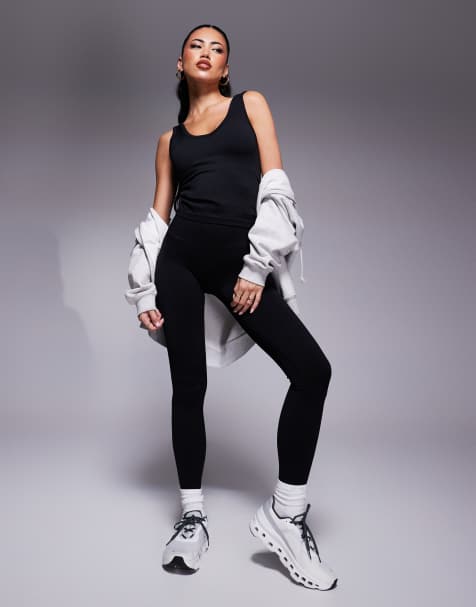 ASOS 4505 – Nahtloses Sport-Set in Schwarz - view 1
