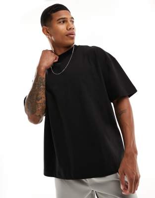 ASOS 4505 oversized boxy heavyweight t-shirt in black