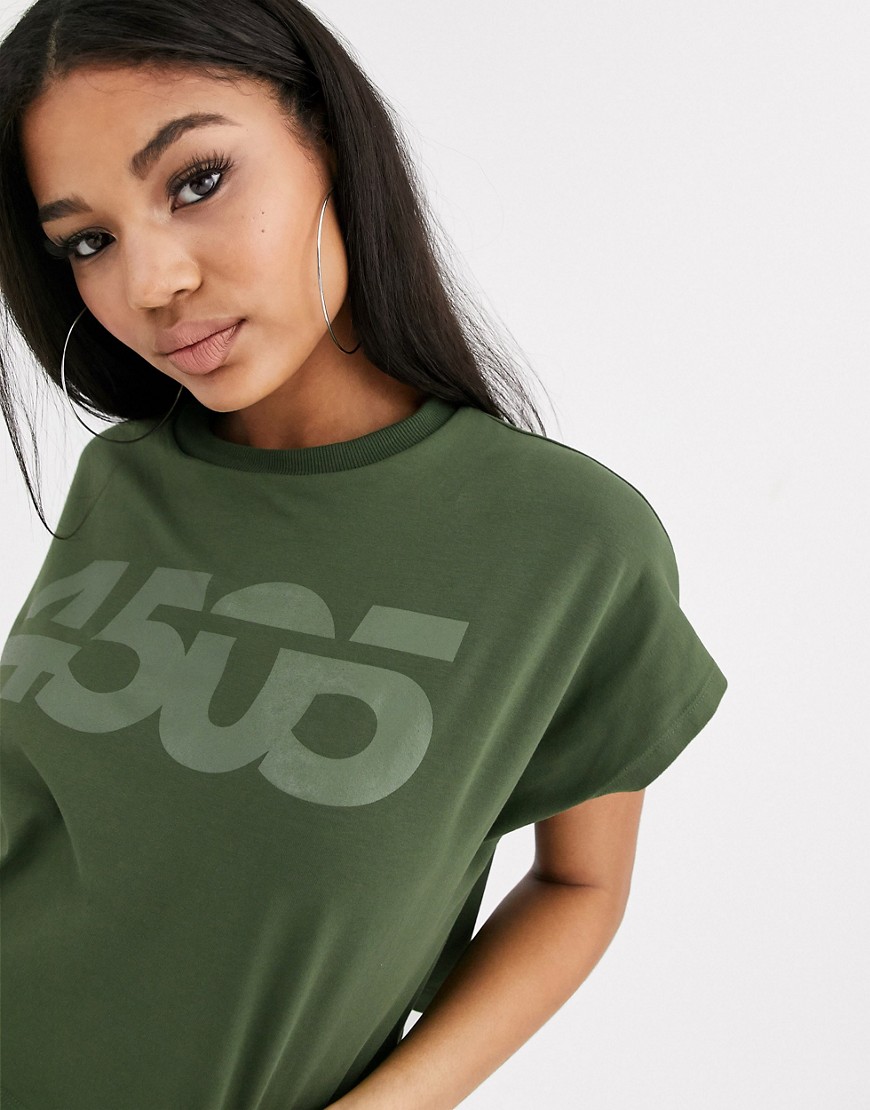 ASOS 4505 - Oversized cropped T-shirt met 4505-logo-Groen