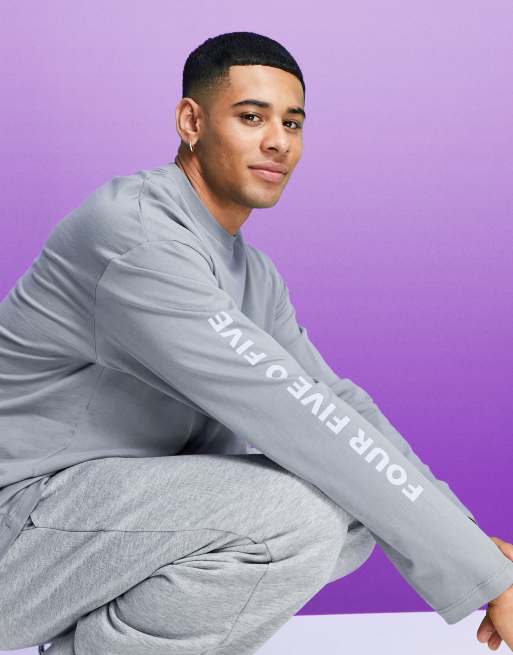 ASOS 4505 - Oversized langærmet T-shirt med ærmeprint