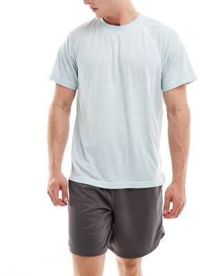 4505 ASOS 4505 oversized performance mesh training t-shirt in light blue