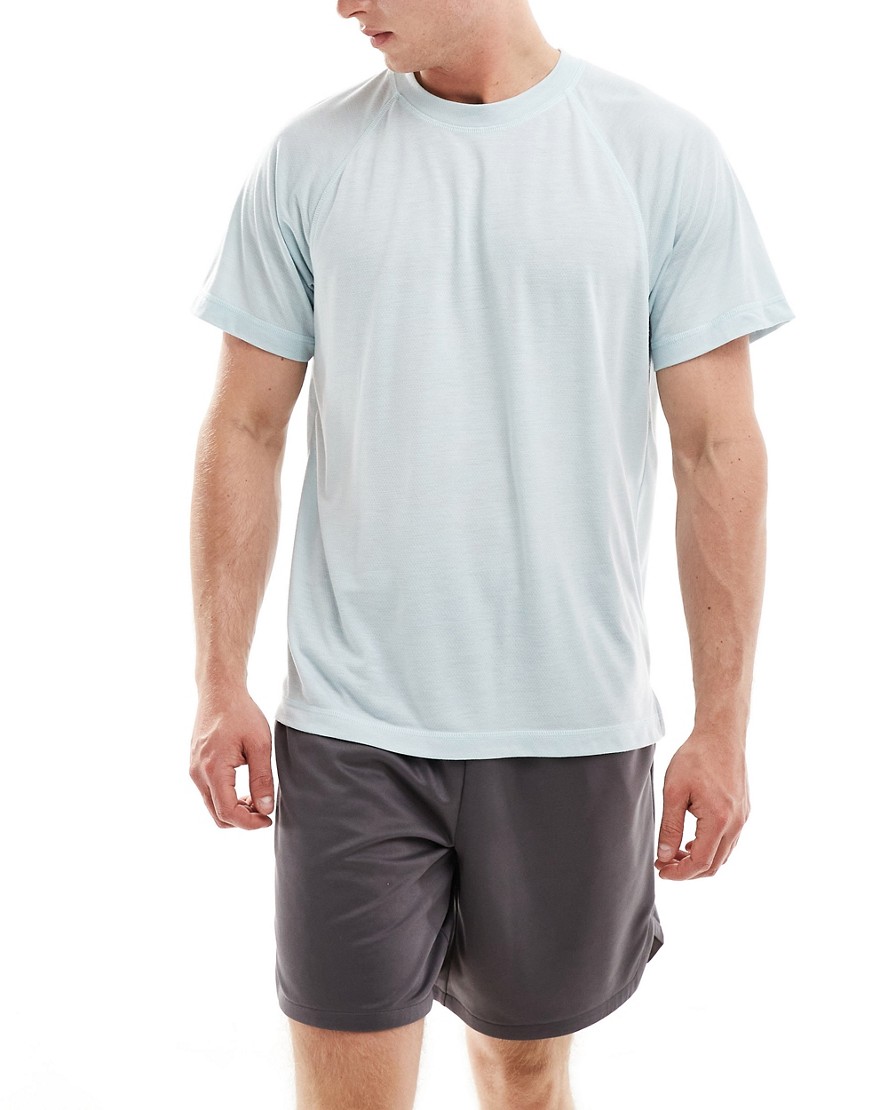 ASOS 4505 oversized performance mesh training t-shirt in light blue