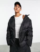 Black Iridescent Extreme Oversized Puffer Jacket