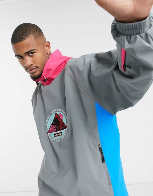 ASOS 4505 oversized ski jacket with colour block