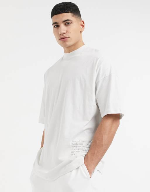 ASOS 4505 oversized t-shirt with print in grey | ASOS