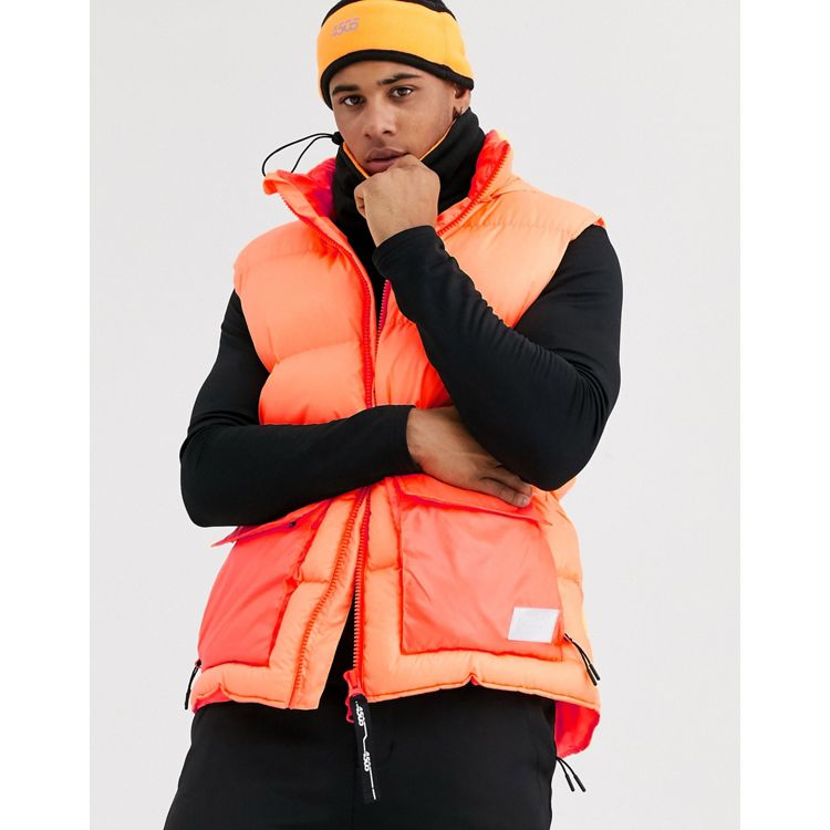 4505 ski mid layer reversable vest in corduroy and high shine - $72
