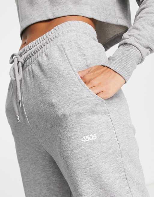 ASOS 4505 - Pantalon de jogging d'ensemble de sport emblématique coupe ajustée en bouclé sur l'envers - Gris , 4 de 4