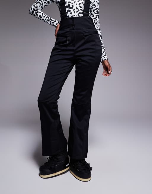 ASOS 4505 - Pantalon de ski évasé en tissu déperlant - Noir, 2 de 5