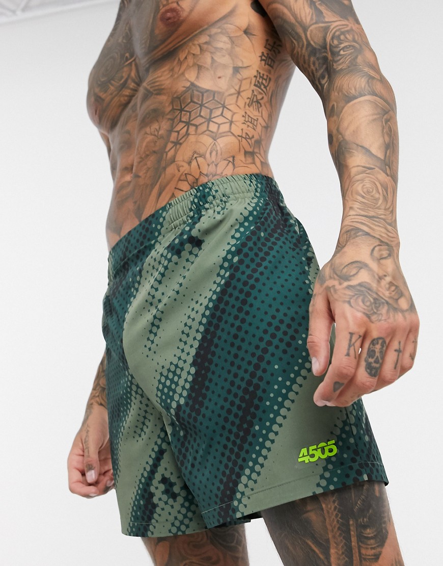 ASOS 4505 - Pantaloncini con stampa mimetica bitmap-Verde