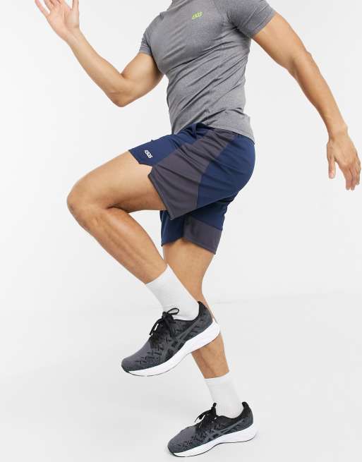 ASOS 4505 - Pantaloncini da allenamento con pannelli a contrasto
