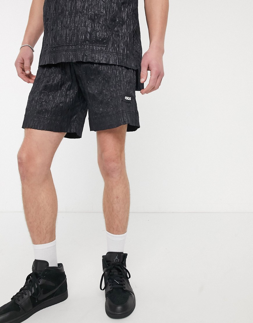 ASOS 4505 - Pantaloncini da basket in nylon stropicciato-Grigio