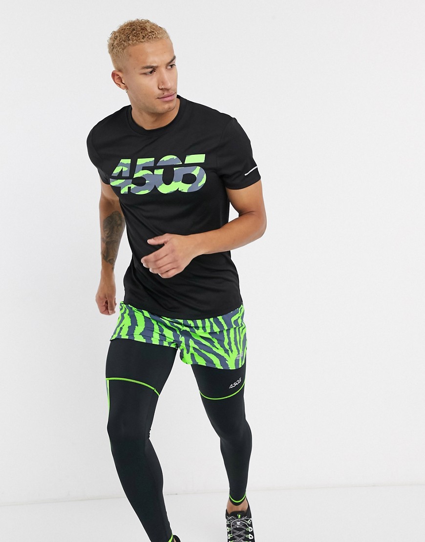 ASOS 4505 - Pantaloncini da corsa con stampa animalier-Multicolore