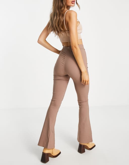 ASOS 4505 Pantaloni a zampa con spacco davanti in bengalina ASOS