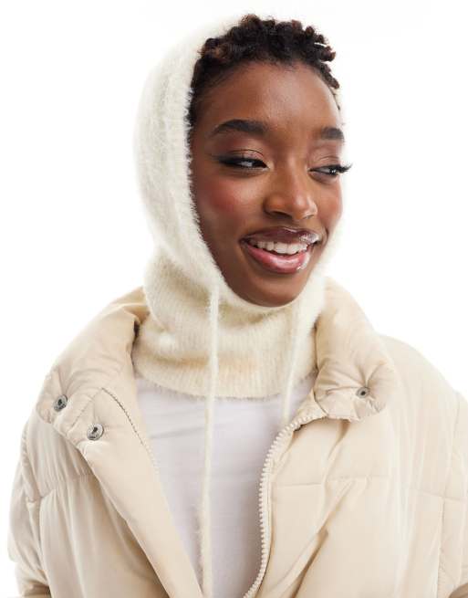 ASOS 4505 - Passamontagna da sci soffice bianco