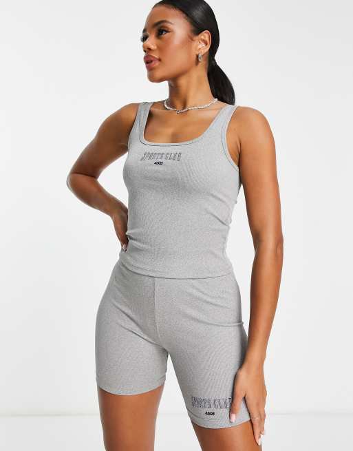 ASOS 4505 - Performance - Hemdje met grafische print in gemêleerd