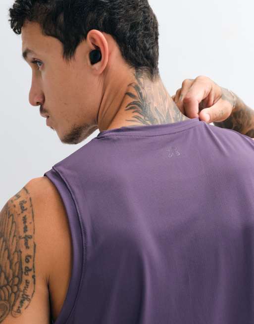 ASOS 4505 performance mesh sneldrogende hardlooptanktop in paars, 5 van 5