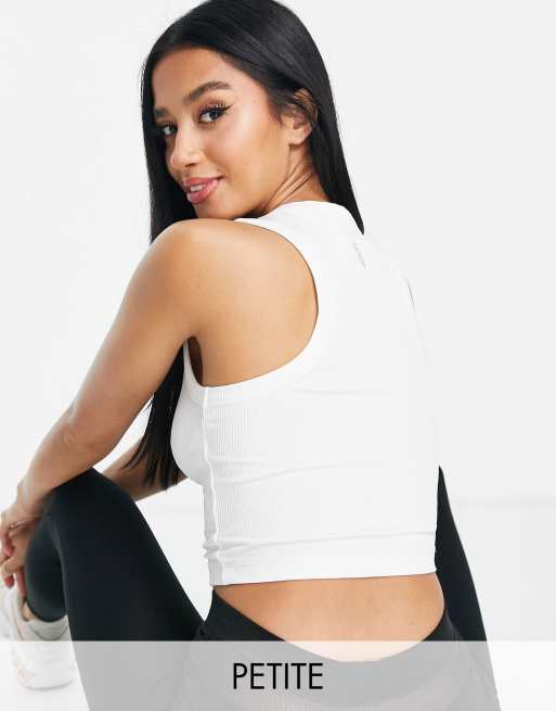 ASOS 4505 Petite – Active-Rippträgertop mit kleinem Logo 