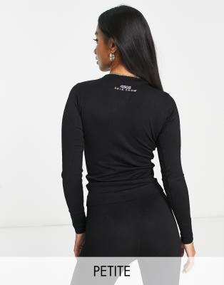 ASOS 4505 Petite all in one base layer with 1/2 zip and contouring