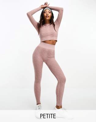 Petite Ribbed Seamless High Waisted Leggings