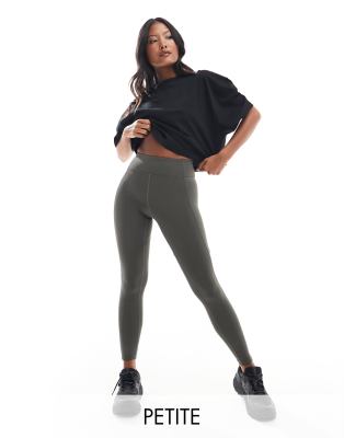 ASOS 4505 ASOS 4505 Petite Icon bum sculpt high waist gym legging in khaki-Green