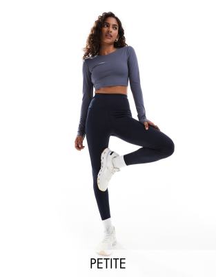 ASOS 4505 Petite - Icon - Gesäßformende Sport-Leggings in Marineblau