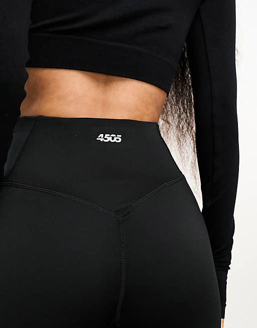 ASOS 4505 Petite icon legging with booty sculpt seam detail and pocket in  black