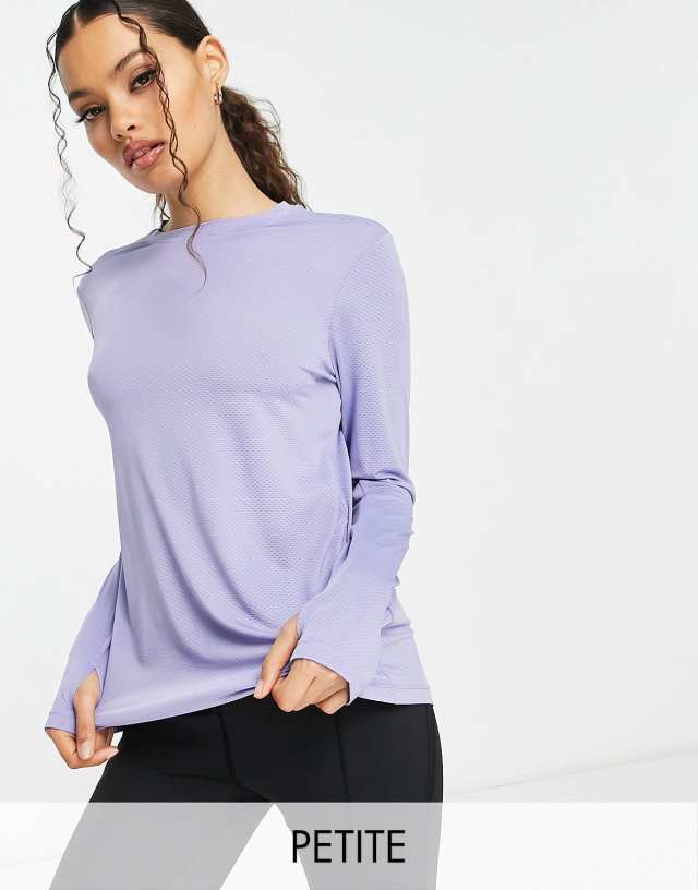 ASOS 4505 - petite icon long sleeve run top in lilac