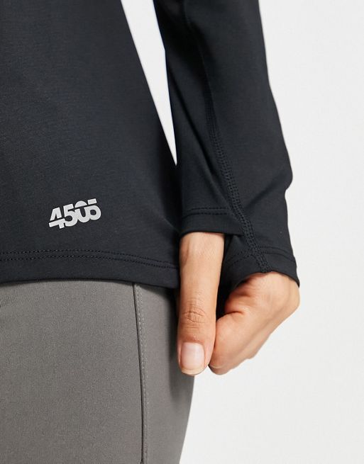 ASOS 4505 Petite Icon seamless rib zip through long sleeve top, ASOS in  2023
