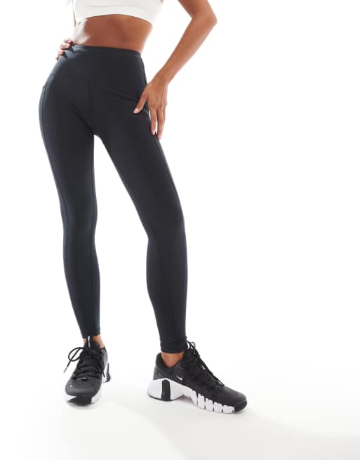 ASOS 4505 Petite Icon running tie waist gym legging with phone pocket in black ASOS