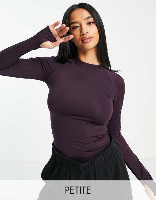 ASOS 4505 Petite - Icon - Slim-fit top met lange mouwen 