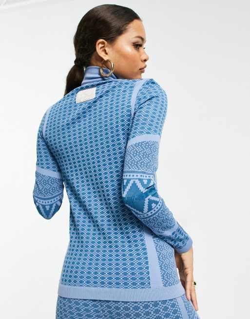 ASOS 4505 Petite – Langärmliges Ski-Baselayer-Oberteil mit Rollkragen und Retro-Grafikmuster, 2 von 4