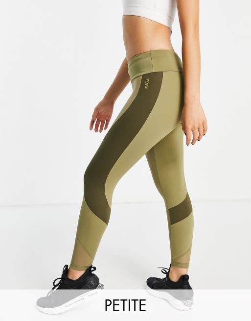 ASOS 4505 Petite - Legging longueur cheville en polyester effet color block - KHAKI