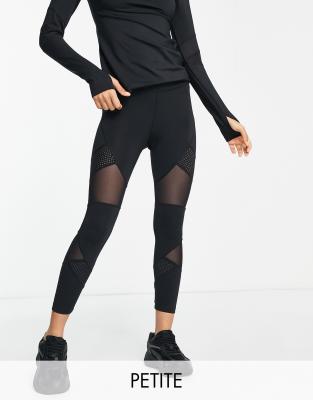 ASOS 4505 Petite - Legging met geperforeerde gaten en mesh inzetstukken, deel van co-ord set
