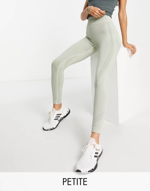 ASOS 4505 WB KHAKI PETITE SEAMLESS LEGGING RUCHED BUM AND ACID