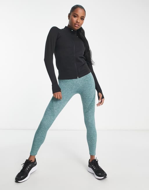 ASOS 4505 seamless zip through training long sleeve top