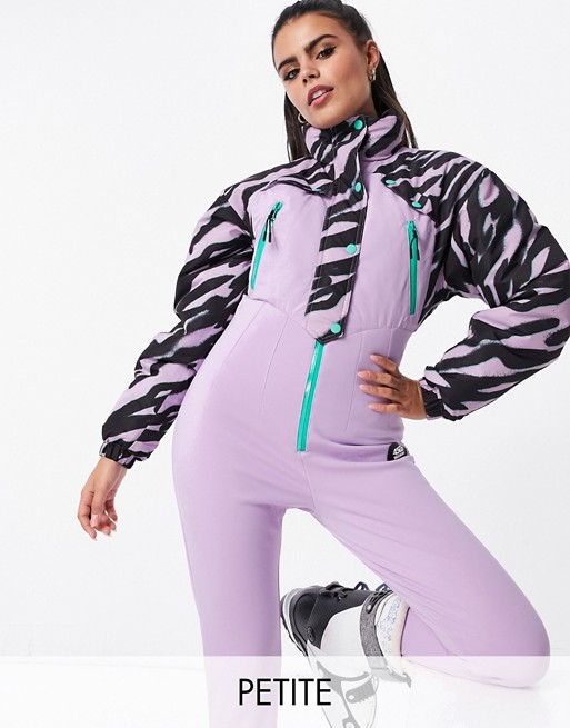 ASOS 4505 Petite ski all in one 80s printed ski suit