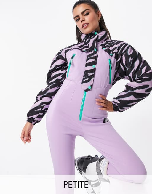 ASOS 4505 Petite ski all in one '80s printed ski suit