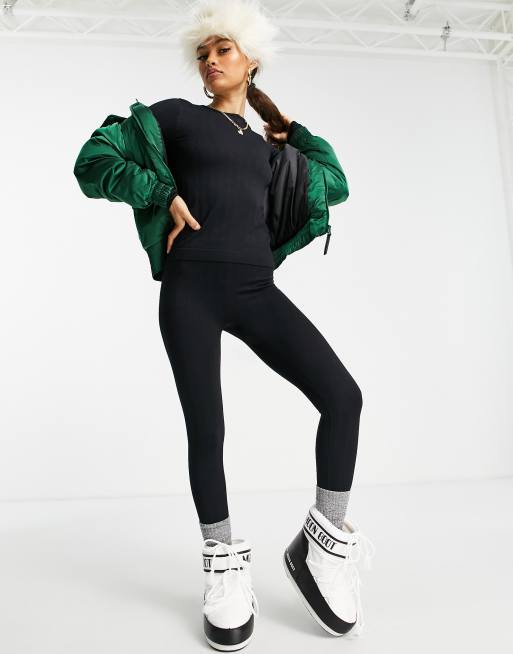 ASOS 4505 Petite all in one base layer with 1/2 zip and contouring detail  in black - ShopStyle Jackets