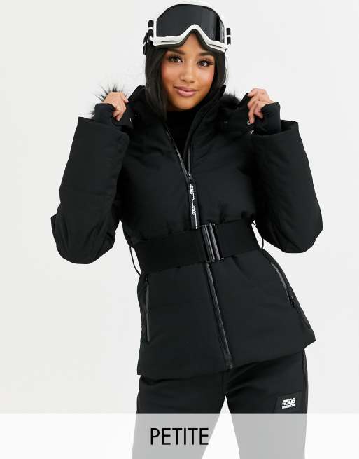 Black belted best sale ski jacket