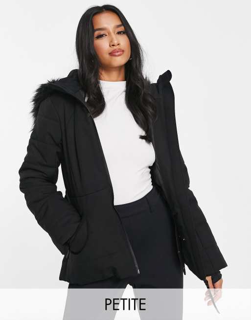 Faux fur ski jackets for women