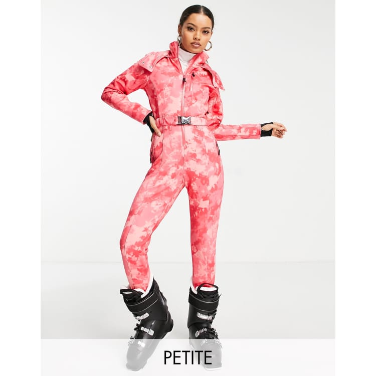 Asos Design 4505 Petite Ski Suit In Color Block-neutral