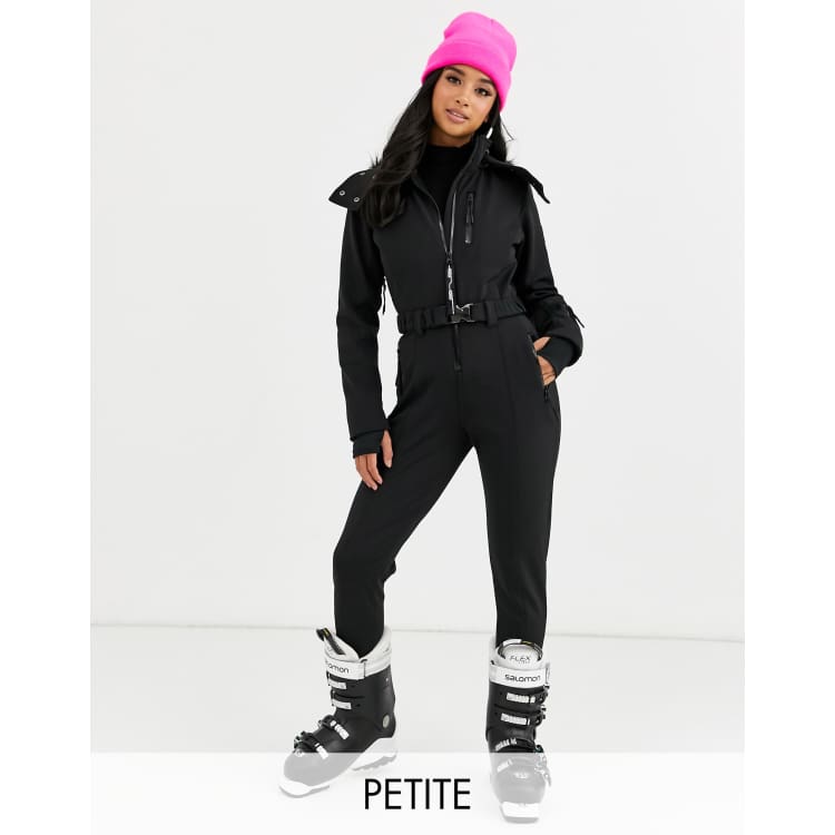 ASOS 4505 Petite ski fitted belted ski suit with hood and side stripe -  ShopStyle Jackets