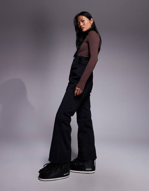 ASOS 4505 Petite - Ski - Pantaloni da sci a zampa soft shell idrorepellenti neri - view 1