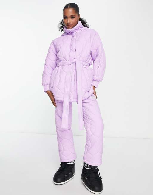 ASOS 4505 Petite ski fitted belted ski suit with hood and side stripe -  ShopStyle Jackets